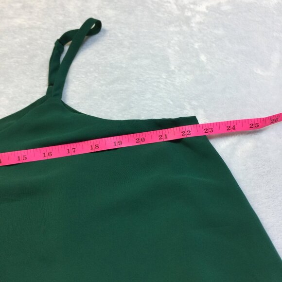 Torrid Swing Cami Tank Top Size 1X Womans Plus Green Chiffon Keyhole Lined - Picture 7 of 13